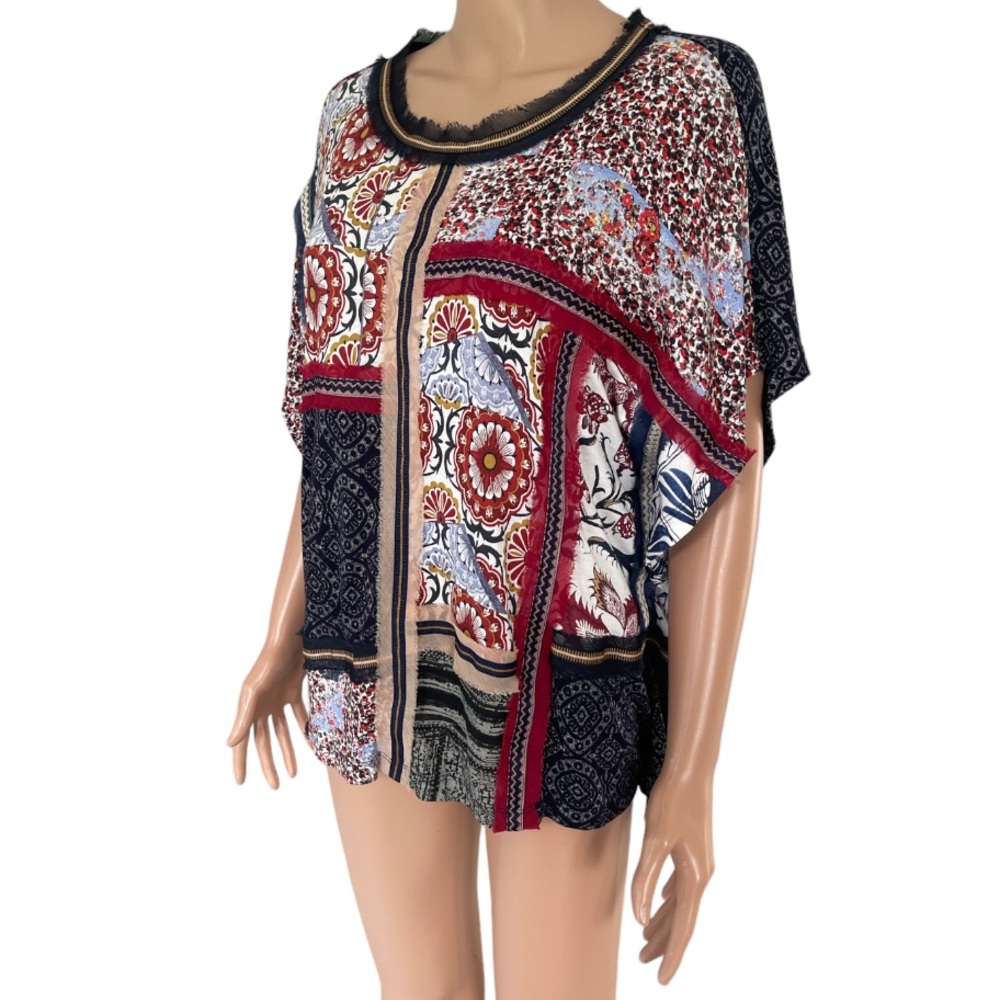 Desigual Women's Bobbie Short Sleeve T-Shirt Poncho Style - Picture 6 of 14